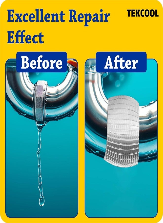 TEKCOOL شريط لاصق قوي للغاية مقاوم للماء من TEKCOOL لإصلاح دائم من الألومنيوم والبوتيل ورقائق المطاط، مناسب لتسربات الأسقف، والتشققات السطحية، وفجوات عتبات النوافذ، وسد القوارب، وتجديد المنازل (10 سم × 5 م (عبوة من قطعتين)). - Image 3